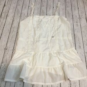 NWT Aeropostale white strappy tank with lace Medium
